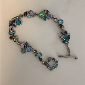 Patricia Locke pewter Swaroski crystal bracelet